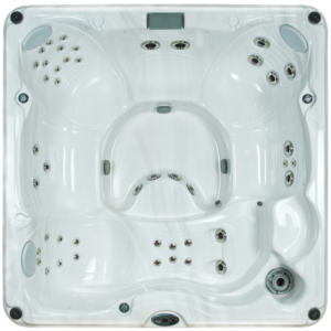 Jacuzzi® J-275™ ulkoporeallas ylhäältä kuvattuna