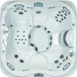 Jacuzzi® J-335™ ulkoporeallas ylhäältä kuvattuna
