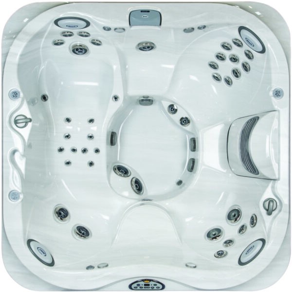 Jacuzzi® J-335™ ulkoporeallas ylhäältä kuvattuna