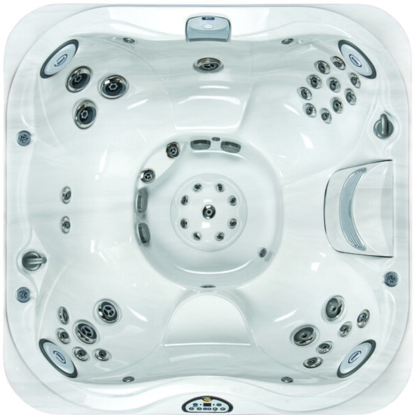 Jacuzzi® J-345™ ulkoporeallas ylhäältä kuvattuna