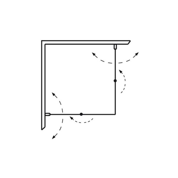 HAFA Suihkunurkka Igloopro Taitettava 80X80 Musta Hafa - Image 2