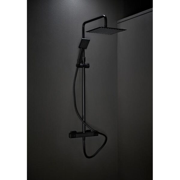 HAFA Suihkusetti Hafa Mix Slim Square Cc150 Musta Matt Sis 250X250 S - Image 3